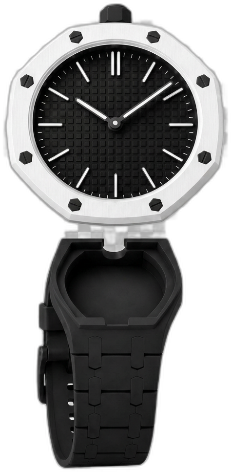 Correa Royal Pop Negra para Swatch Bioceramic Royal Oak