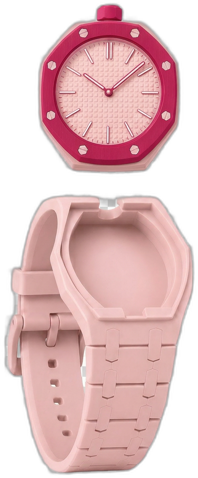 Correa Royal Pop Rosa para Swatch Bioceramic Royal Oak
