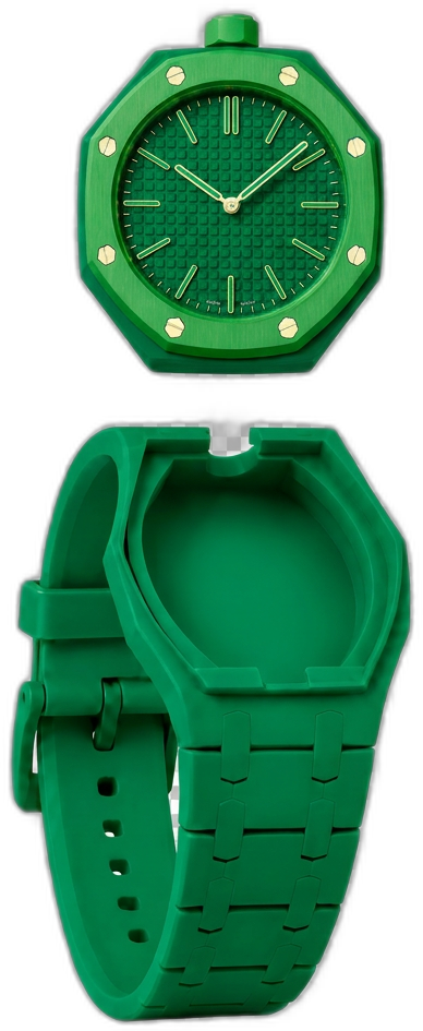 Correa Royal Pop Verde Hulk para Swatch Bioceramic Royal Oak